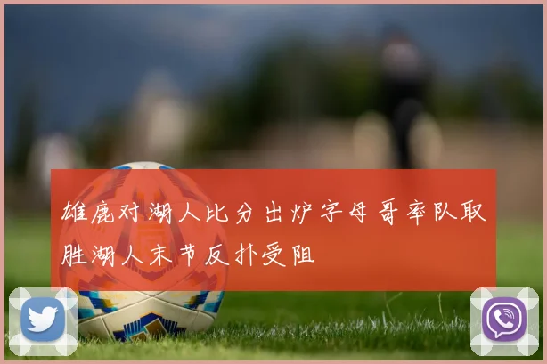 雄鹿对湖人比分出炉字母哥率队取胜湖人末节反扑受阻